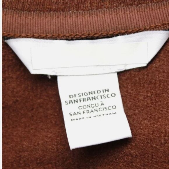 Athleta Plus Mahogany Brown Balance Coaster Luxe Sweatshirt Dress 1X Double list - Picture 7 of 7